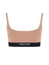 Tom Ford Logo Sporty Tank-top In Neutral