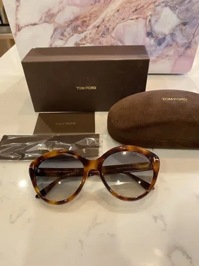 Pre-owned Tom Ford Brand Authentic  Maxine Tf763 Women's Sunglasses In Gray