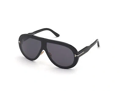 Pre-owned Tom Ford Brand  Sunglasses Ft0836 Troy 01a Black Smoke Unisex In Gray