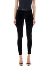 Tom Ford Form-fitting Black Velour Leggings In Black