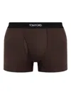 Tom Ford Cotton Stretch Jersey Boxer Briefs In Brown
