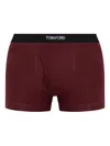 Tom Ford Stretch-cotton Boxer Briefs In Red