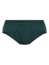 Tom Ford Branded-waistband Briefs In Green