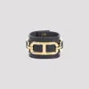 Tom Ford Brass And Printed Croc Cuff Bracelet In Black