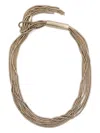 Tom Ford Brass Axis Necklace In Brown