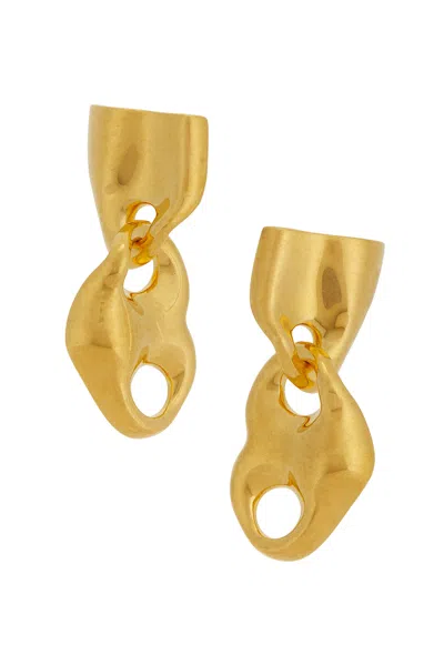 Tom Ford Brass Earrings In Vintage Gold