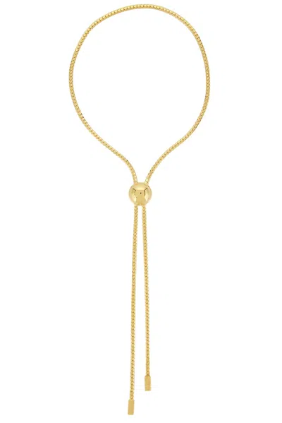 Tom Ford Brass Lariat Necklace In Gold