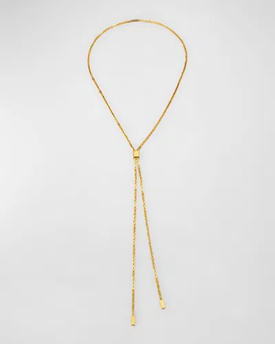 Tom Ford Brass Lariat Necklace In Gold