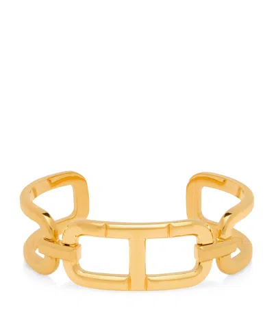 Tom Ford Brass Medium Whitney Cuff Bracelet In Gold