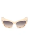 Tom Ford Womens Cream Tr001702 Brianna Cat-eye Acetate Sunglasses