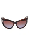 Tom Ford Eyewear Cat In Dark Havana/brown Lilac