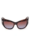 TOM FORD TOM FORD BRIANNA 55MM GRADIENT CAT EYE SUNGLASSES