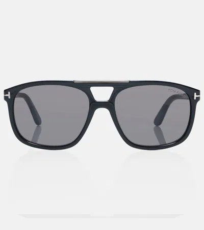 Tom Ford Brianna Aviator Sunglasses In Black