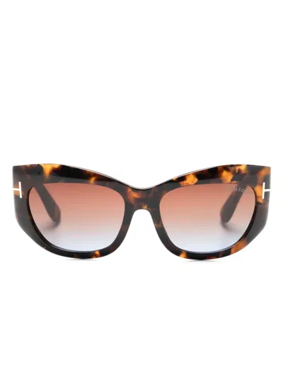 Tom Ford Brianna Cat-eye Sunglasses In Brown