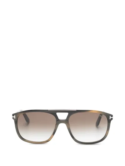 Tom Ford Brianna Pilot-frame Sunglasses In Metallic