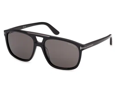 Tom Ford Brianna-02 Smoke Pilot Unisex Sunglasses Ft1338-n 01a 58 In Gray