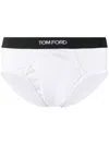 Tom Ford White Briefs With Logo In Cotton