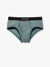Tom Ford Brief Stretch Cotton Slip In Blue