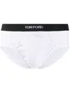 Tom Ford Waistband Elastic Pouch Contoured In White