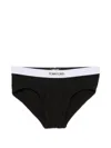 Tom Ford Logo-waistband Briefs In Black