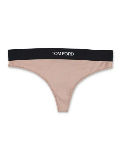 Tom Ford Brief With Logo In Dusty Rose