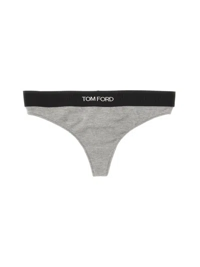 Tom Ford Grey Elastic Thong
