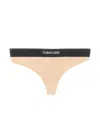 Tom Ford Logo-print Briefs In Nude