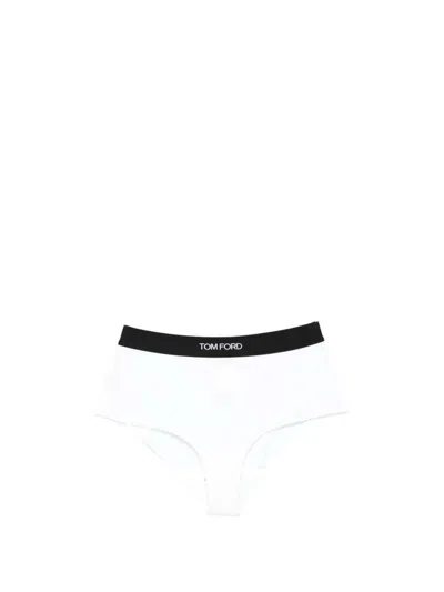 Tom Ford Modal Stretch Womens Lingerie Briefs In White