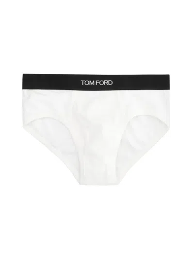 Tom Ford Briefs With Logo In White
