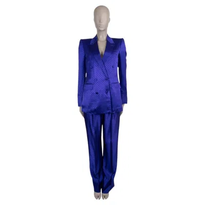 Pre-owned Tom Ford Bright Purple Jacquard 2026 Haider Pants Suit 38 Xs