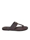 Tom Ford Brighton Crododile Brown Sandals In Brown