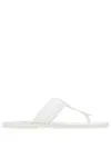 Tom Ford Men White Leather Thong Slippers In Weiss
