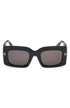 Tom Ford Brigitta Rectangle Acetate Sunglasses In Black