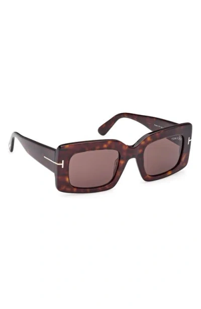 Tom Ford Brigitta Rectangle Acetate Sunglasses In Multi