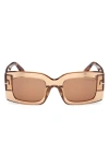 Tom Ford Brigitta Rectangle Acetate Sunglasses In Multi