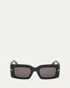 Tom Ford Brigitta Rectangle Acetate Sunglasses In Shiny Black