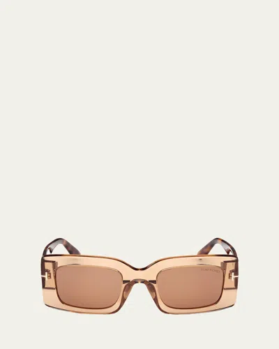 Tom Ford Brigitta Rectangle Acetate Sunglasses In Multi