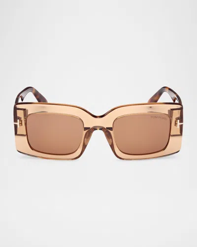 TOM FORD BRIGITTA RECTANGLE ACETATE SUNGLASSES