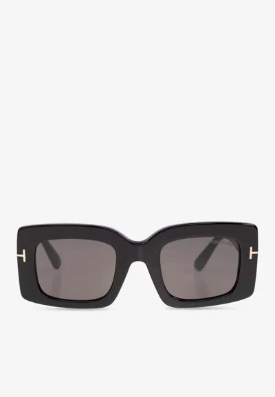 Tom Ford Brigitta Rectangular Sunglasses In Gray