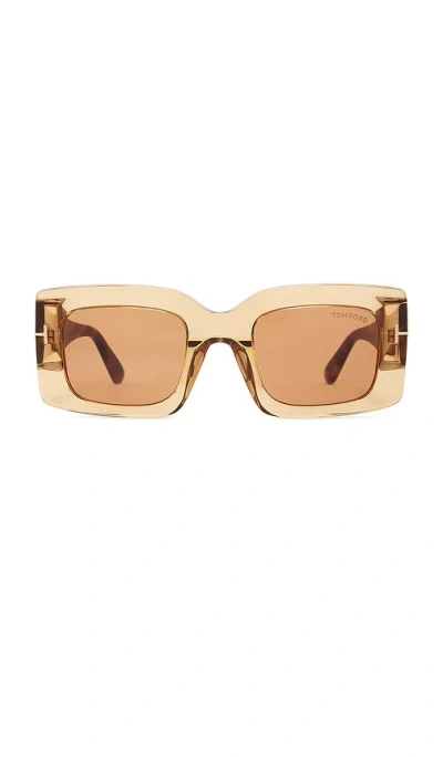 Tom Ford Brigitta Rectangle Acetate Sunglasses In Multi