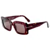 Tom Ford Brigitta Rectangle Acetate Sunglasses In Brown