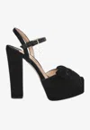 Tom Ford Brigitte Bow-embellished Velvet Platform Sandals In Black