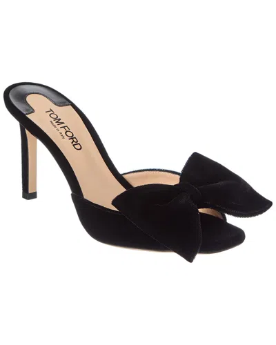 Tom Ford Brigitte Velvet Mule In Black