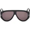 Tom Ford Bronson 60mm Aviator Sunglasses In Brown