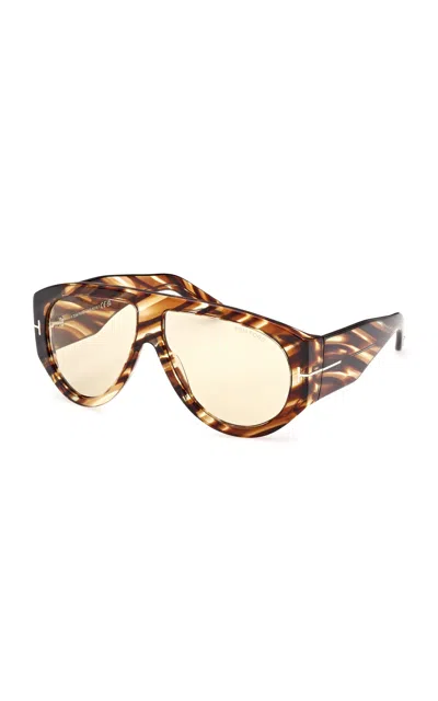 Tom Ford Bronson Acetate Sunglasses In Brown