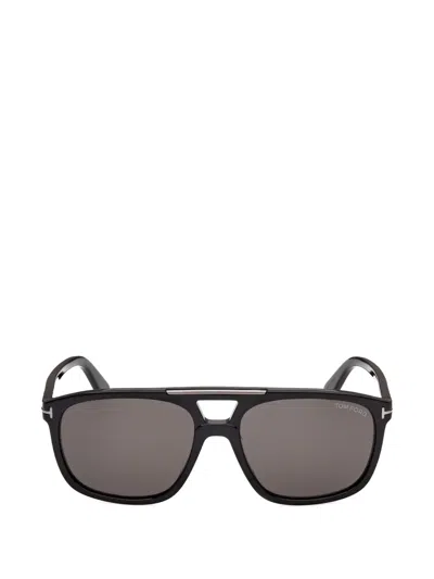 Tom Ford Browline Sunglasses In Black