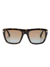 Tom Ford Alberto Tortoiseshell-effect Sunglasses In Brown