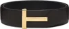 Tom Ford Brown & Black Reversible T Icon Belt