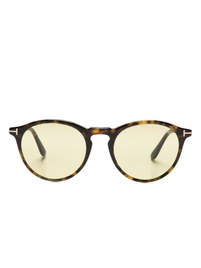 Tom Ford Brown Aurele Panto-frame Sunglasses