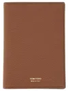 Tom Ford Textured Finish Bi-fold Wallet In Brown